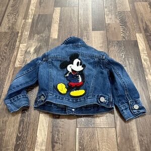 GAP Kids Jean Jacket with Cartoon Character - Blue and Red
